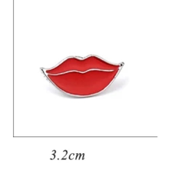 3/$10 🫦 “Red Lips” Unisex Enamel Pin for Clothes & Accessories - Mix & Match - Picture 2 of 2